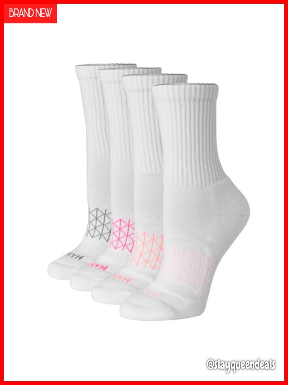 Women's 4 Pack Cushioned Moisture Wicking Crew Athletic Socks Snug Fit Seamless